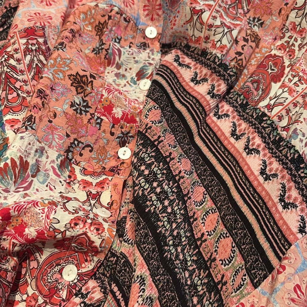 Oli & Hali Multicolor Patchwork Button Down Shirt… - image 7